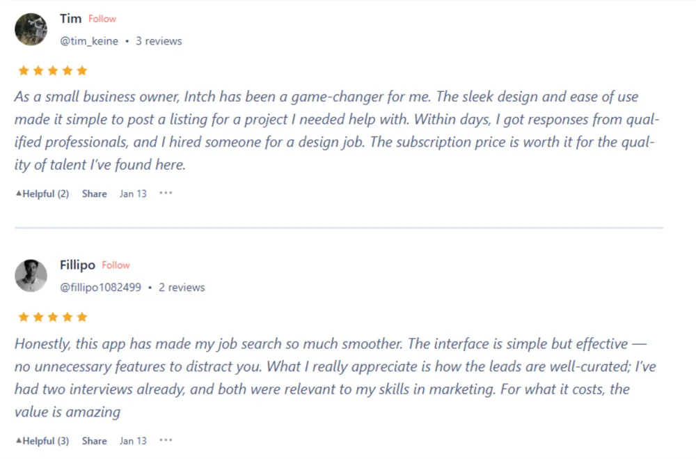 Customer review of Intch